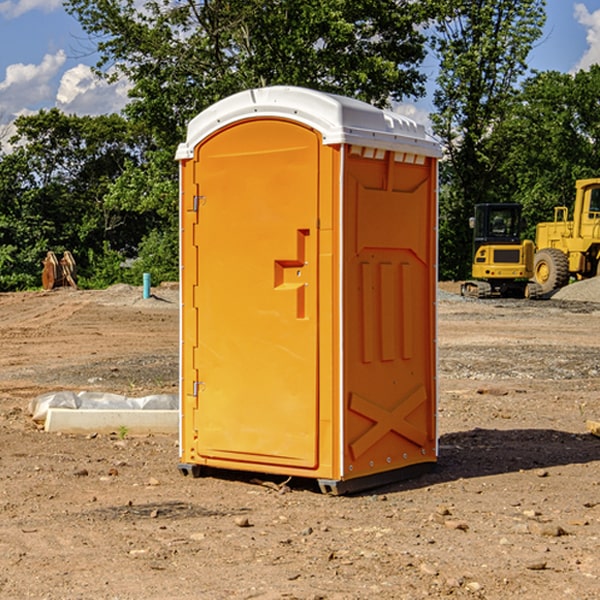 how often are the porta potties cleaned and serviced during a rental period in Makoti